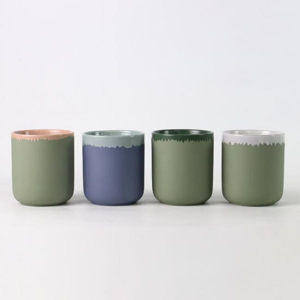 Keramisk ljushållare med naturlig färgfinish Serie: Awakening Everyday Estetic Ritual med jordnära toner