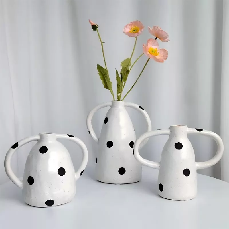 Polka Dot Stengods Vas